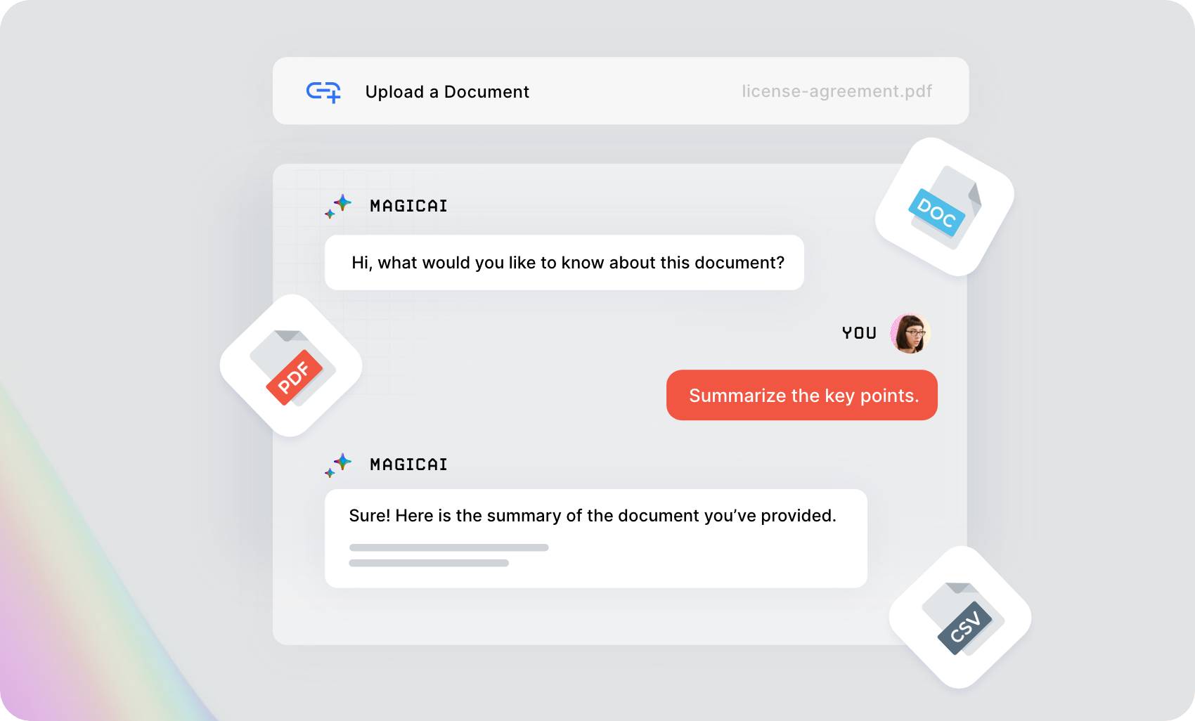 Chat direct to your documents and get the answers you need!